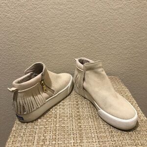 Keds Beige Fringe High-Top Sneakers
